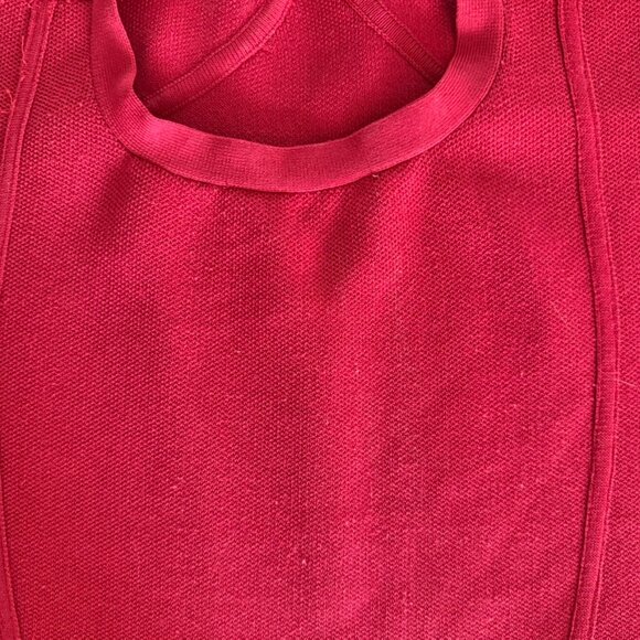 ZARA Knit Red V-Neck Bandage Fitted Thin Strap Tank Top - Size Medium - Y2K - Picture 6 of 6